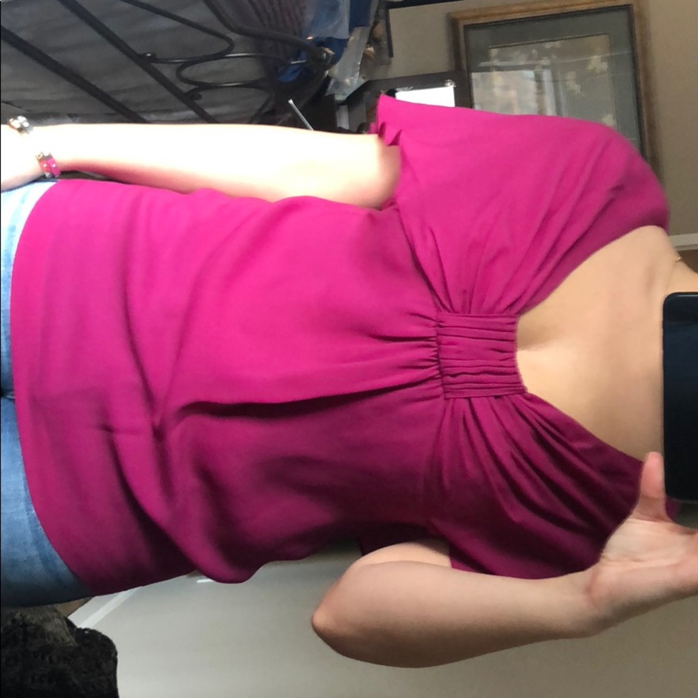Pink silk top